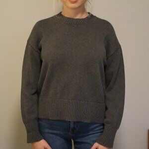 Everlane Classic Crew Grey Sweater 100% Cotton